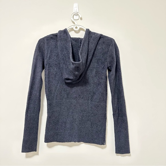 Barefoot Dreams Black Bamboo Chic Lite Black Zip Up Hoodie Size Small - Picture 3 of 12